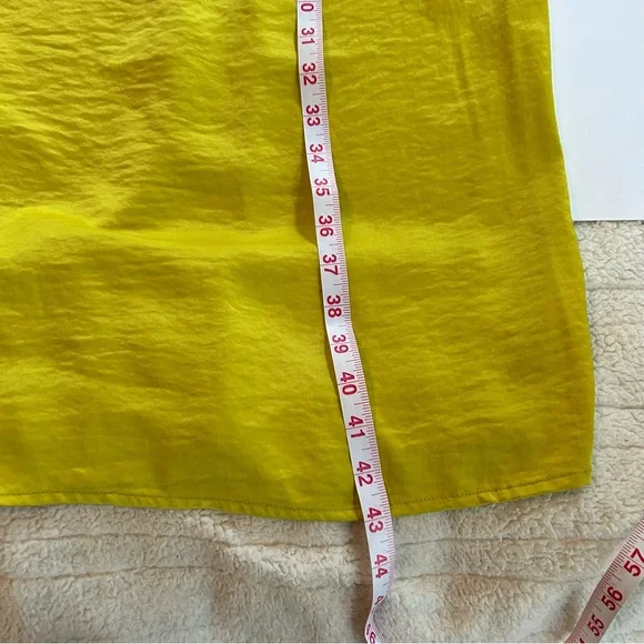 Christian Lacroix Satin Midi Dress Side Cutouts in Venom Chartreuse Medium NWT - Picture 6 of 8